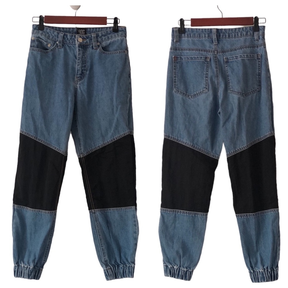 UO BDG Hybrid Windbreaker Cuffed Distressed Denim Jeans Pants